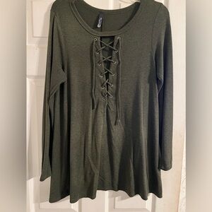 Lace up sweater